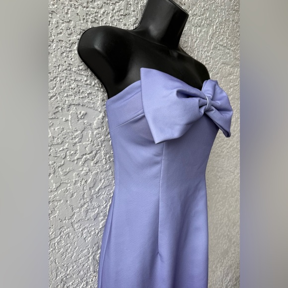 Rene Ruiz Purple Bow Strapless Mini Dress size 4 cocktail prom gown - Picture 5 of 12